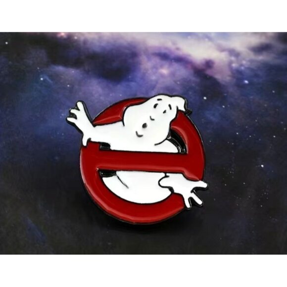 GHOSTBUSTERS No Ghost Logo Enamel Lapel Pin NEW - Picture 1 of 3